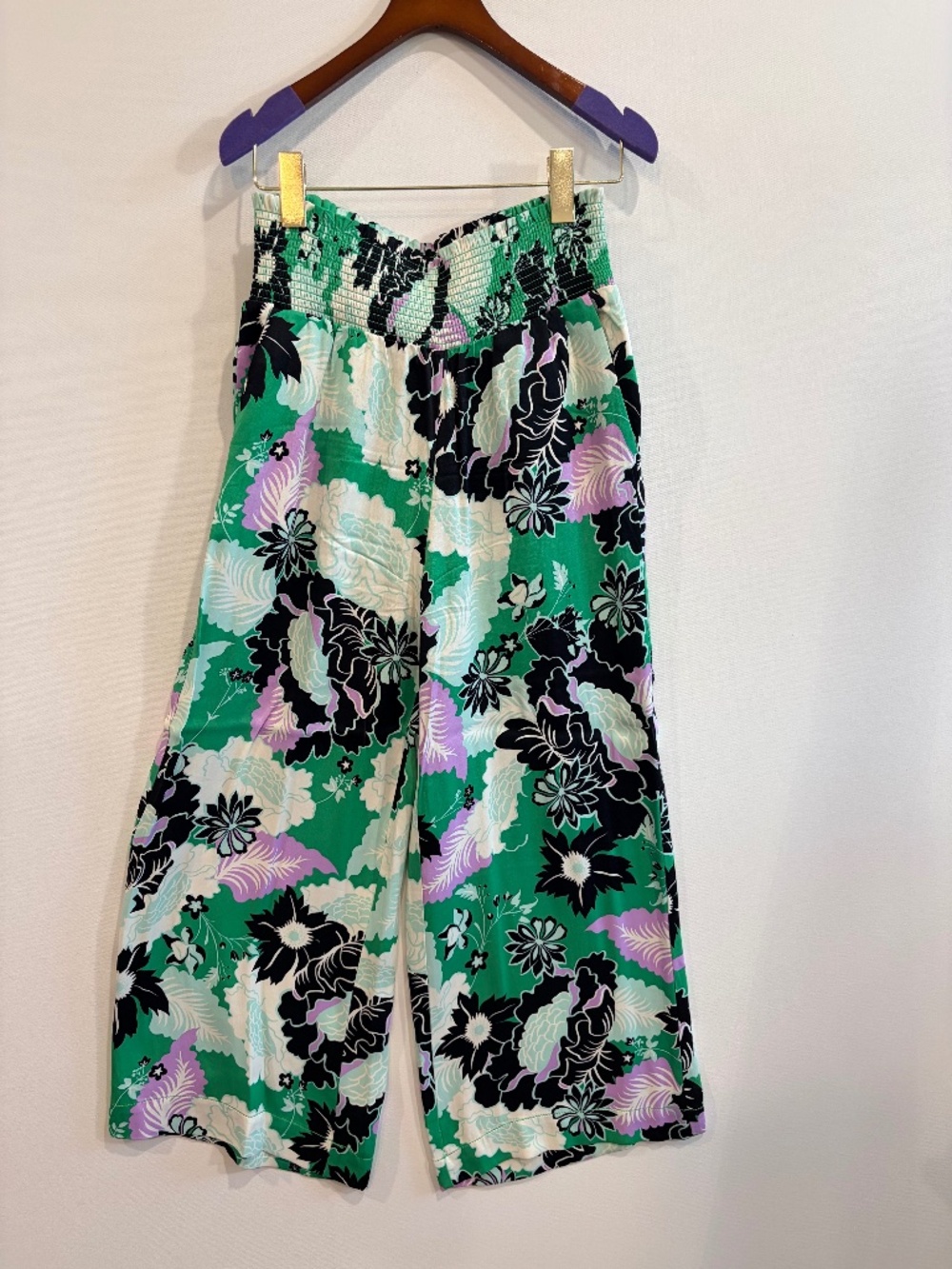 Maeve Anthropologie Petite Floral Wide Leg Pants XS Petite